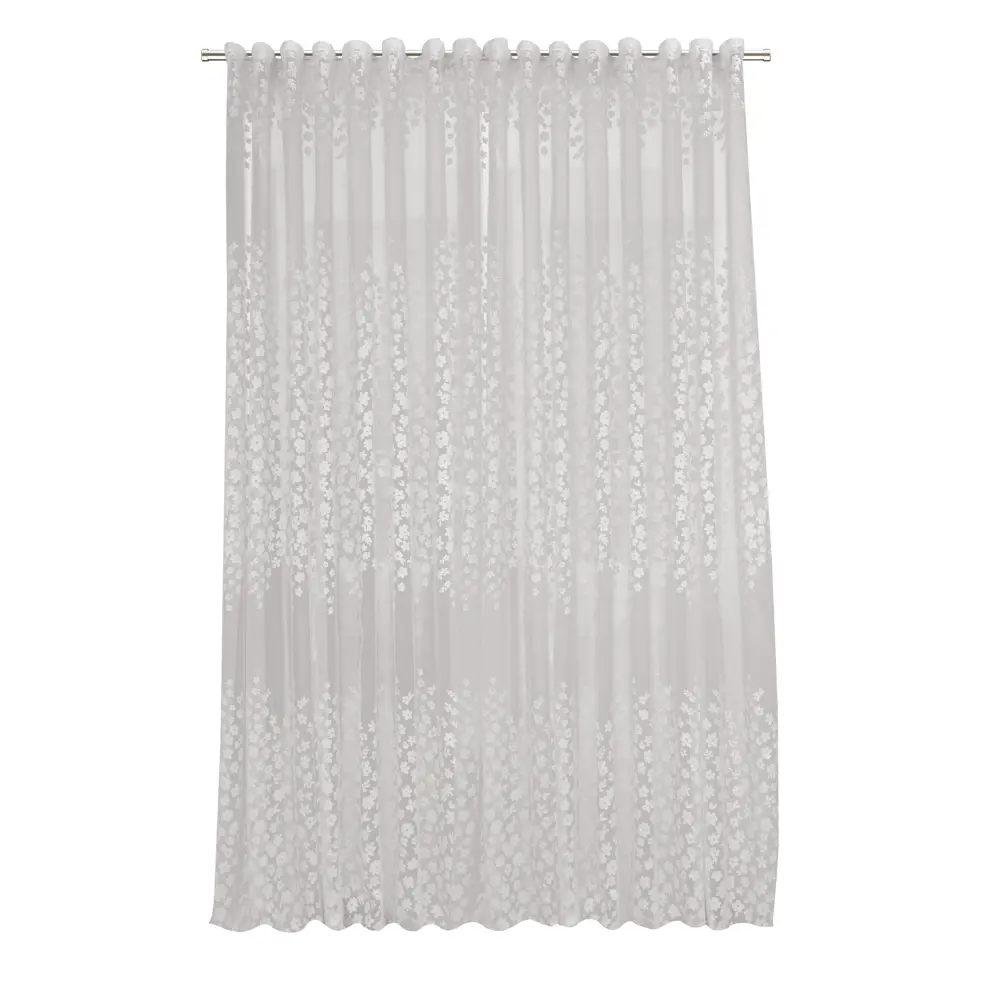 Тюль на ленте Лора 250x260 см цвет серо-фиолетовый MIAMOZA STLM-2068808 - Вид №1