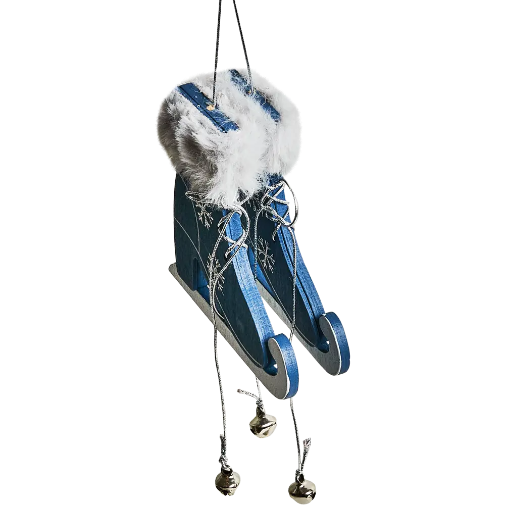 87036559 Елочная игрушка Коньки 9x8.5 цвет синий STLM-1492647 Santreyd  - Вид №2