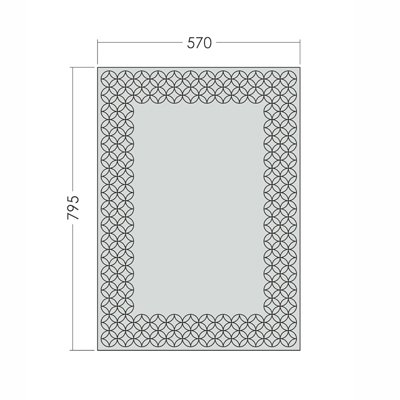 Зеркало прямоугольное с белым принтом "Колди-1" GRAUM ДИЗАЙНЕРСКИЕ 304134 Зеркальный  - Вид №1