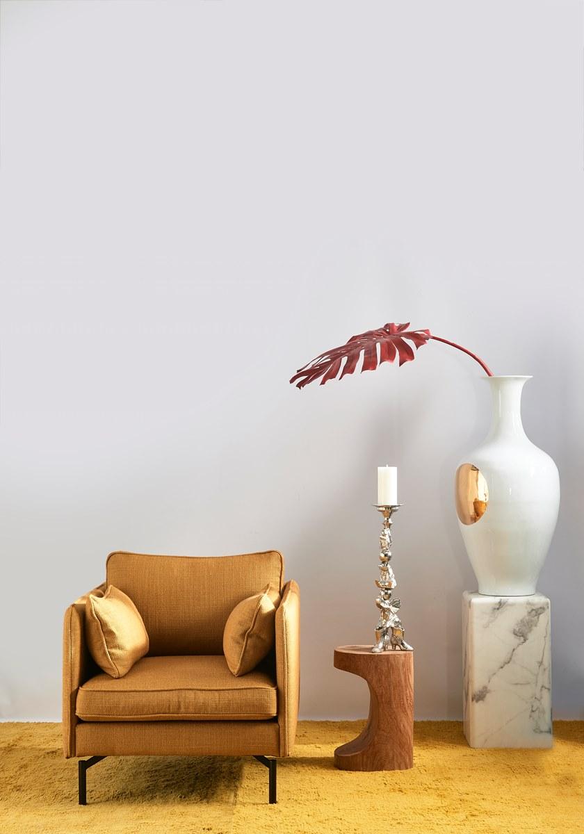 Pols Potten Однотонная квадратная подушка из ткани  555-060-008  - Вид №5