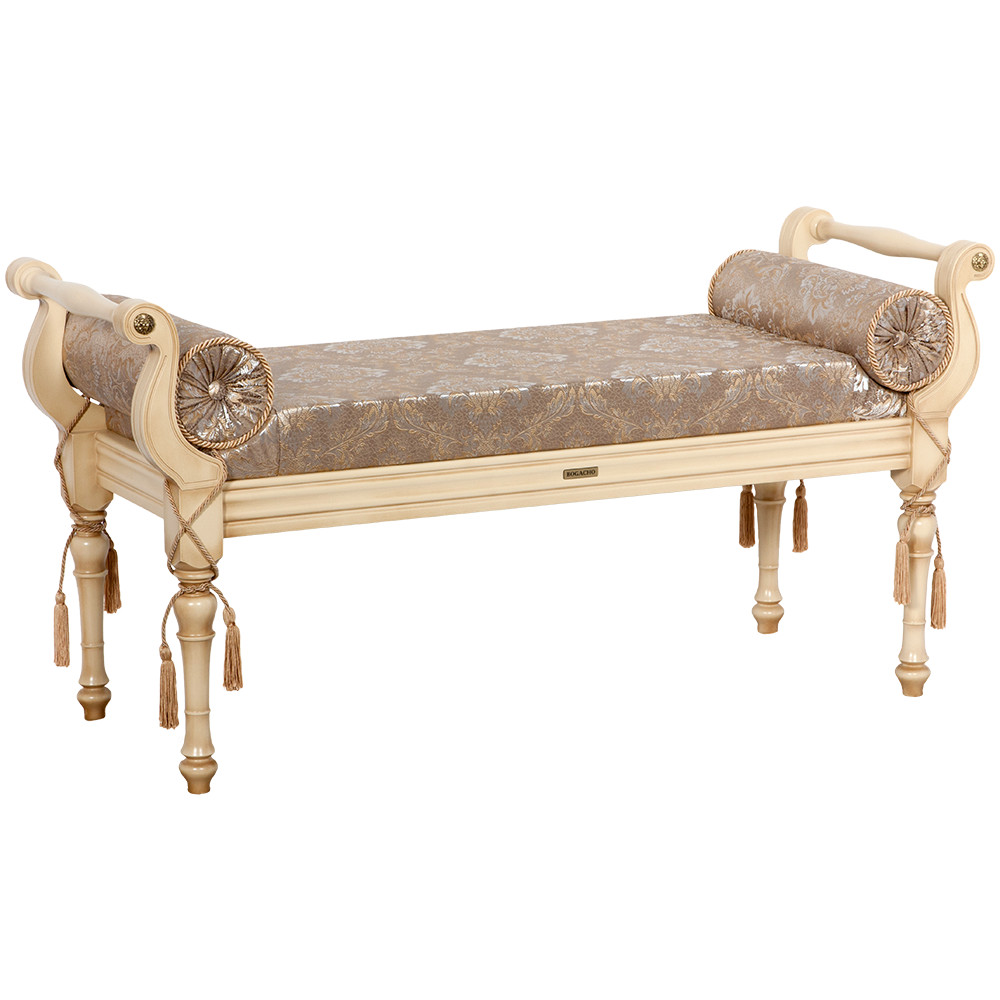 17106 Банкетка Флоренция Айвори Флора Беж BOGACHO 4627174556605