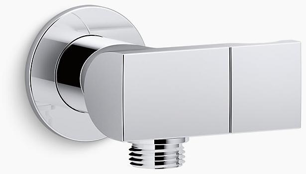 KOHLER Настенный держатель для ручного душа Exhale с патрубком подачи и обратным клапаном K-98354-CP 