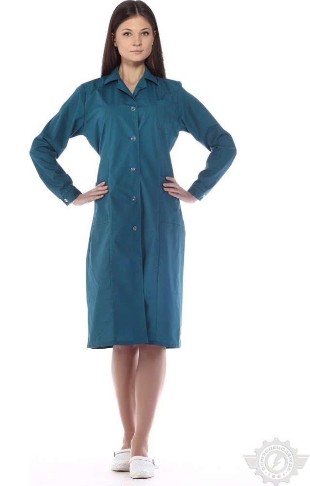 63267 Халат "Золушка" бирюза  Одежда для обслуживающего персонала  размер 54/158-164 Спецодежда  - Вид №11
