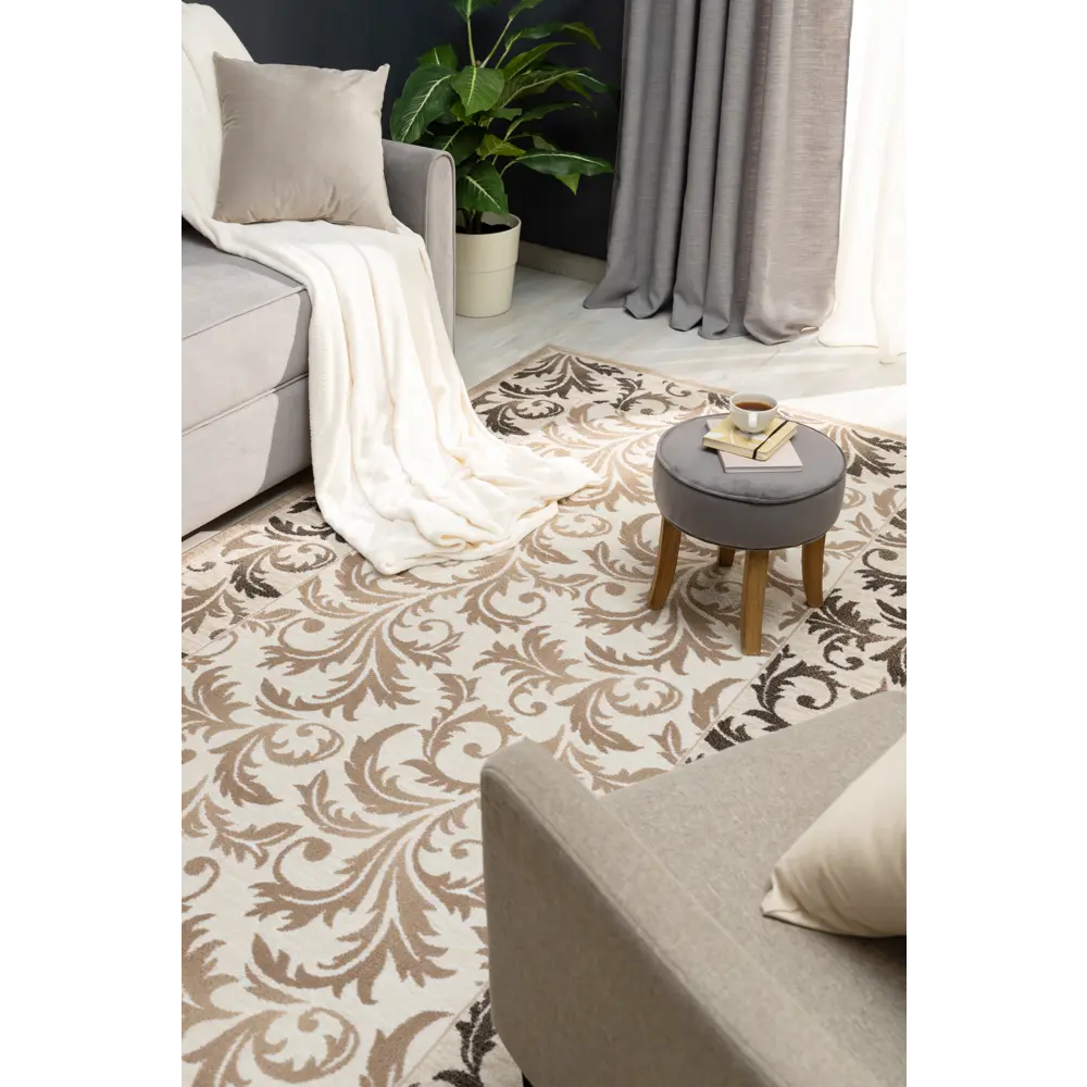 Ковер полипропилен Люкс L011 100x200 см цвет бежевый 17059421 STLM-2176230 MERINOS  - Вид №4