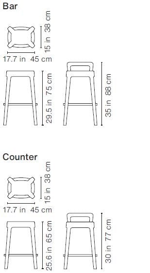 Высокий стальной барный стул RS Barcelona OMBRA ARCH-00105359 - Вид №16
