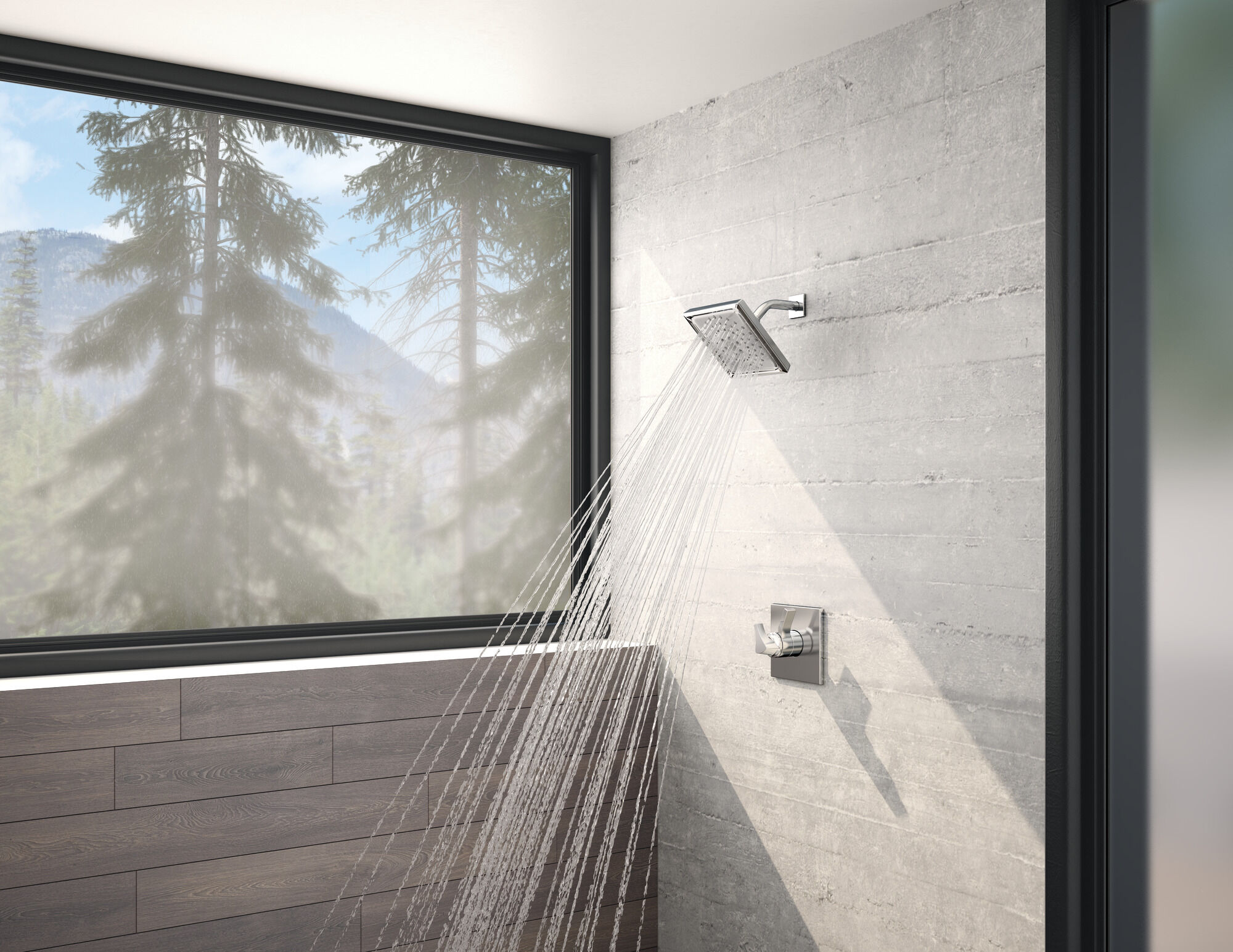 T17T274-BL Отделка для душа TempAssure® серии 17T Delta Faucet Zura Матовый черный  - Вид №2