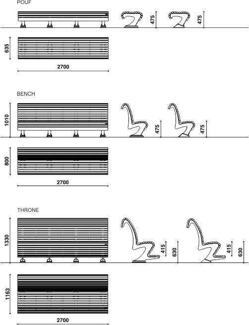 Изогнутая деревянная скамья в современном стиле Santreyd sun-id-1498162 - Вид №3