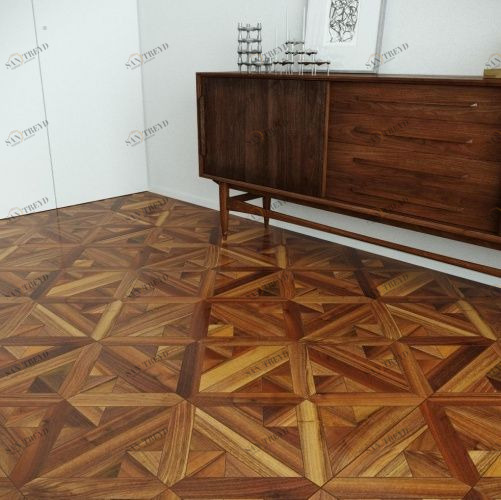 Модульный паркет Da Vinci Afina Орех Европейский (Грецкий) Натур (Гладкая) 458х458 мм 2600600720