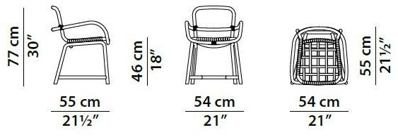 BAXTER Садовый стул с подлокотниками Manila sun-id-1457361 - Вид №7