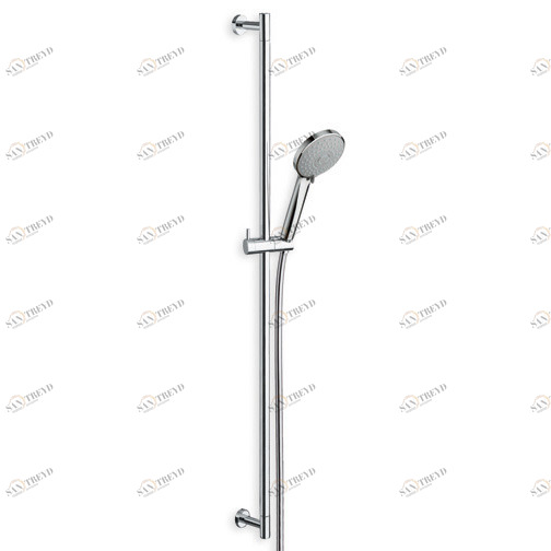 CRIPD090 Передвижная штанга 100 см с гибким шлангом LONG LIFE и многоструйным ручным душем против известкового налета Cristina Rubinetterie 