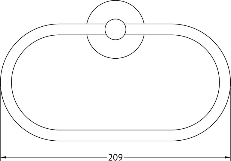 HAR 022 Держатель полотенца овальный ARTWELLE Harmonie - Вид №1
