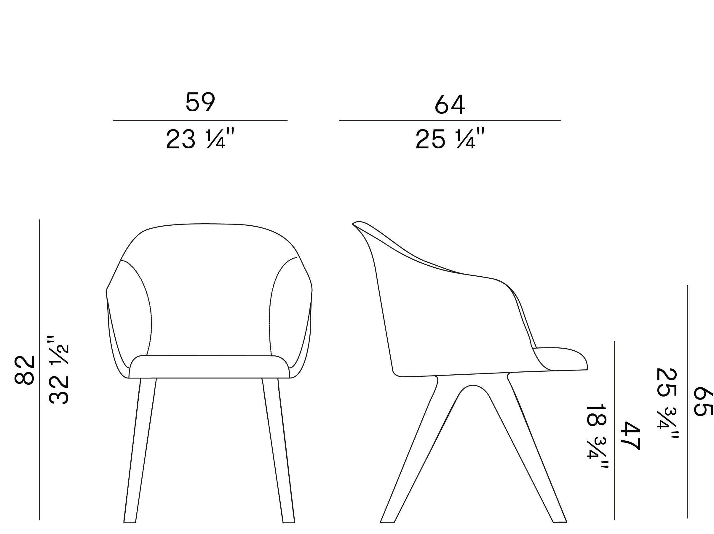 Мягкое тканевое кресло с подлокотниками Potocco Lyz ARCH-00102528 - Вид №3
