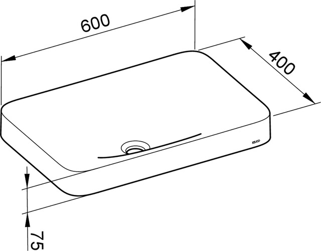 31570317500 Керамический встраиваемый умывальник KEUCO Edition 400 - Вид №3