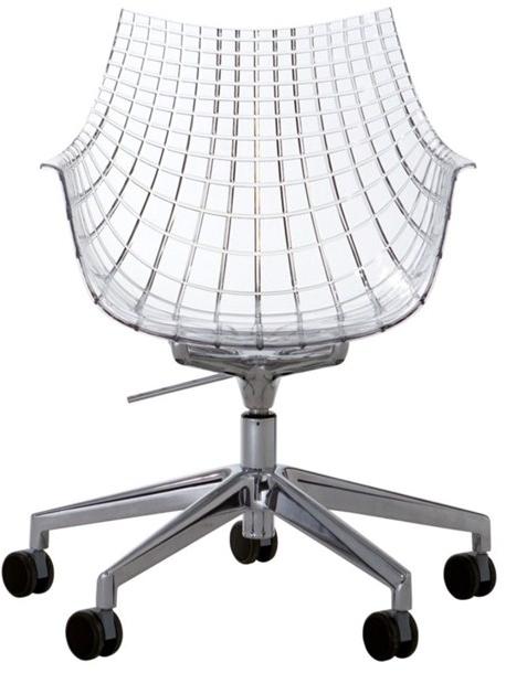 Driade Вращающееся кресло из поликарбоната на 5 спиц с колесами Meridiana sun-id-1452881 - Вид №1