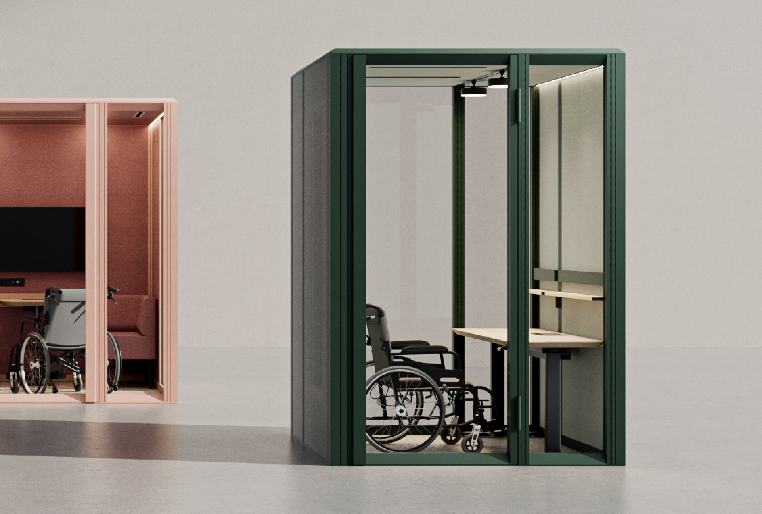 Одноместная акустическая офисная кабина для инвалидов Mute Modular ARCH-00143127 - Вид №2