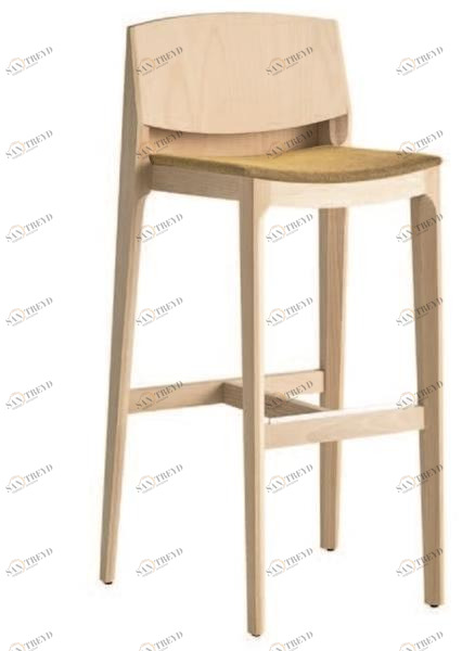 Capdell Высокий деревянный табурет со спинкой Isa 141b
