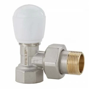 Вентиль НВ угловой для радиаторов обратный POKERPLUS с разъемным соединением EMMETI 1/2" со сгоном