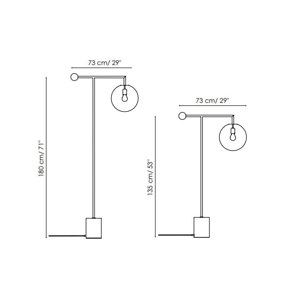 Окрашенный металлический светодиодный торшер BONALDO ARCH-00095679 - Вид №4