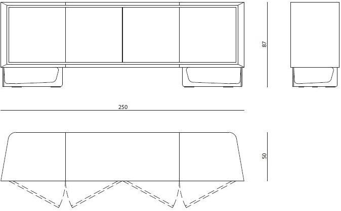 Visionnaire Буфет лакированный с распашными дверцами Nadir sun-id-1386652 - Вид №2