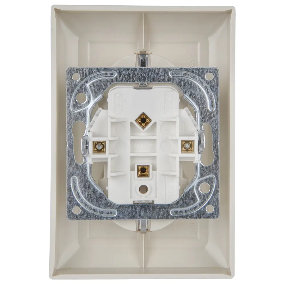 Розетка двойная встраиваемая ABB Basic 55 с заземлением, цвет бежевый STLM-2159546 - Вид №2