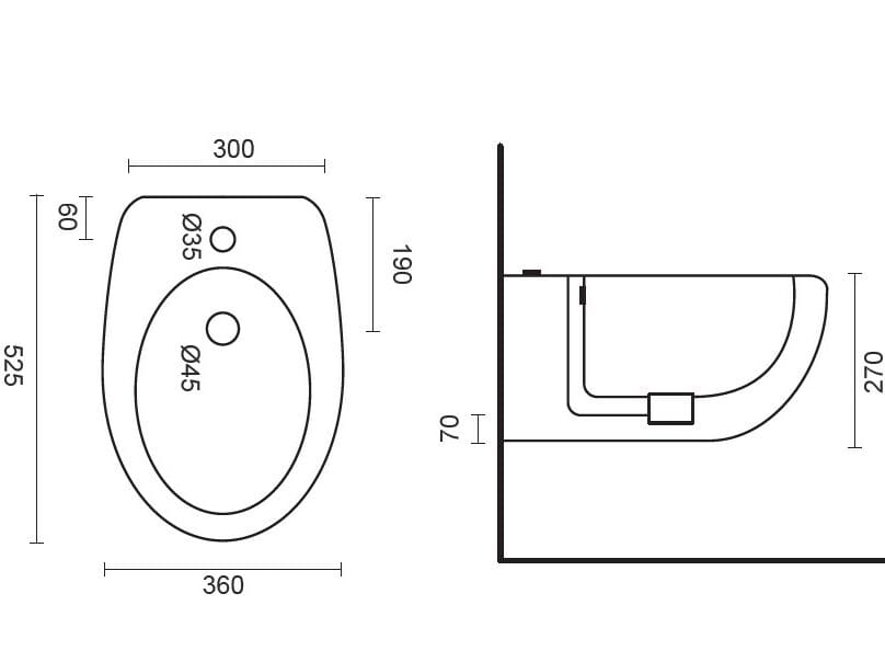 Керамическое подвесное биде BLEU PROVENCE ARCH-00146598 - Вид №1