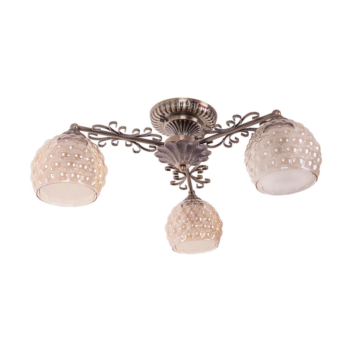 Потолочная люстра IDLamp Bella 285/3PF-Oldbronze IDLAMP BELLA OLDBRONZE 183443 Белый  - Вид №2