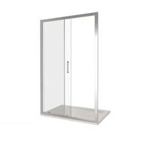 Душевая дверь Makiato 110x190см раздвижная профиль хромированный стекло прозрачное 5мм