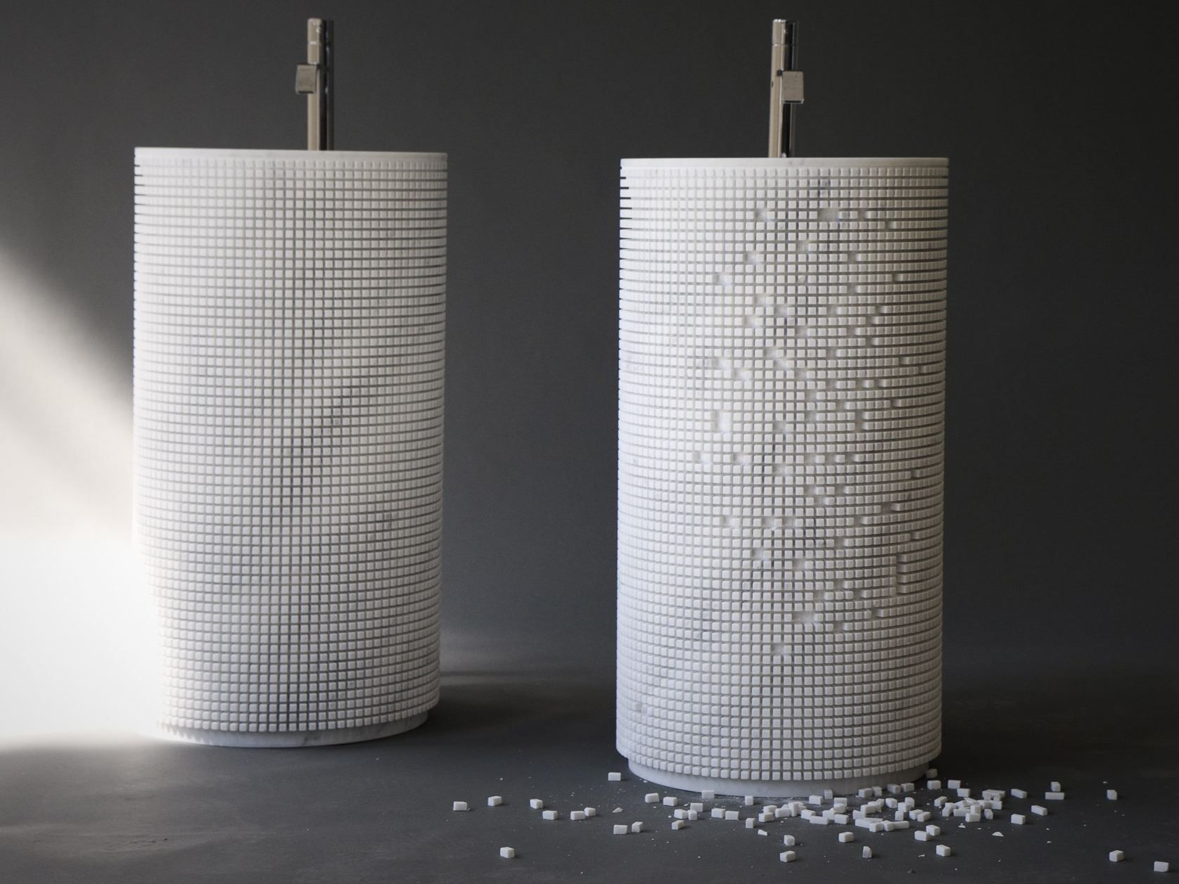 Мраморная круглая отдельно стоящая раковина Antoniolupi PIXEL ARCH-00097787