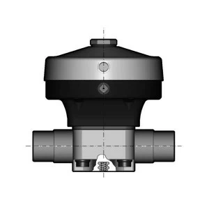 SANIT 121552010016 2/2-ходовой мембранный клапан ВМ / СР, PVC-U, тип 285, D90-D110, цапф, НЕТ / Д.А.