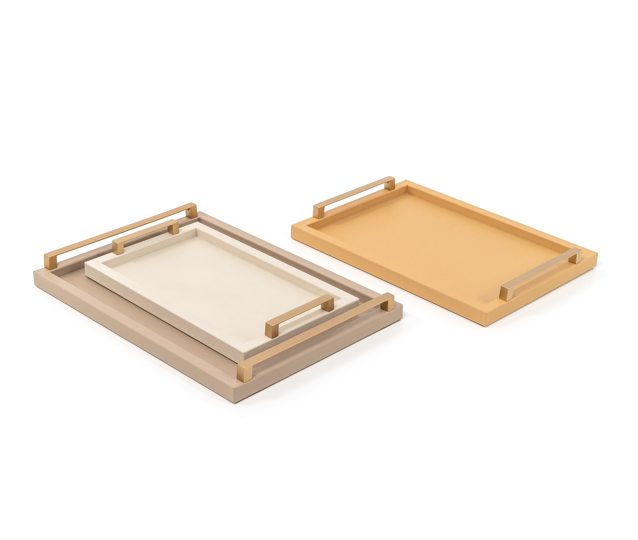 Юпитер Поднос - 40x25 см/металл-хром/тканая кожа_темно-серый Pinetti 00.1314.061.055 - Вид №4