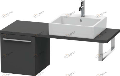 XL542104949 Шкафчик для компактной консоли X-Large #XL5421 400 x 478 мм Графит матовый, декор Duravit