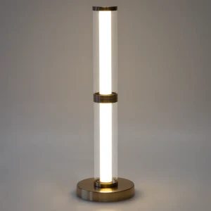 Настольная лампа Eurosvet Stark в стиле лофт с латунным основанием и стеклянным плафоном 89435470