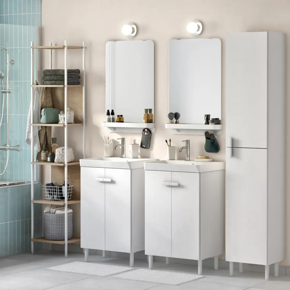 Тумба под раковину напольная Sensea Easy 50 см цвет белый STLM-2140244 - Вид №7