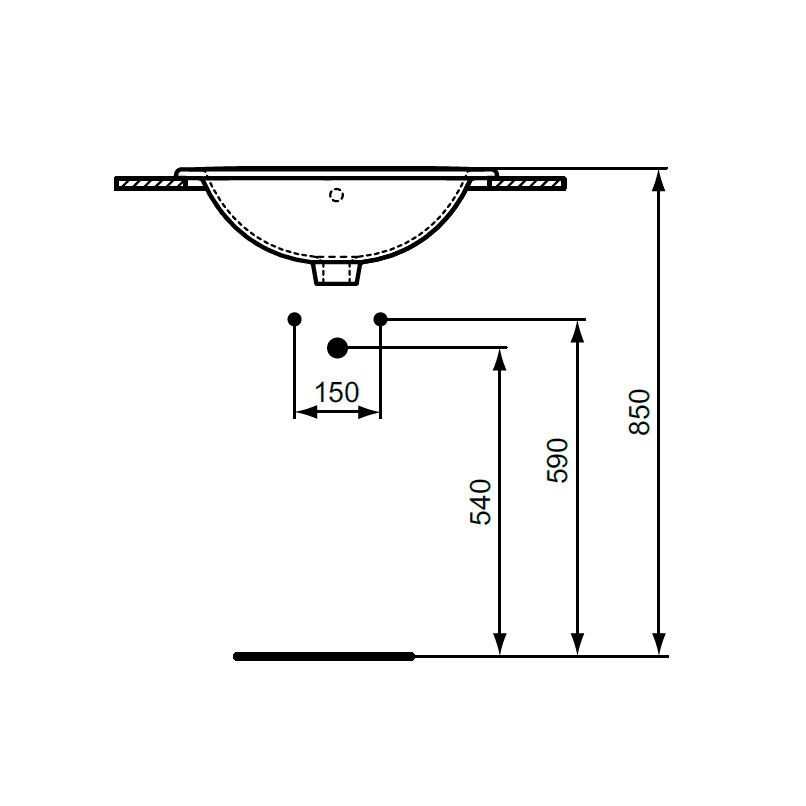 W504861 Раковина встраиваемая VIDIMA SEVA FRESH  - Вид №1