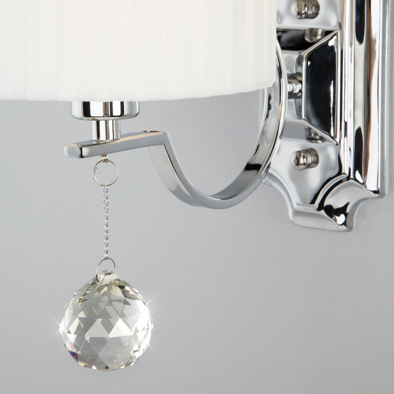 Бра настенное белое Eurosvet 60095/1 Chrome EUROSVET NAPOLI 00-3930050 Белый - Вид №2
