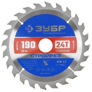 Диск пильный Зубр 36931-190-30-24 9107496