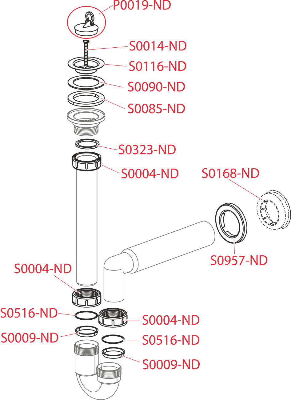 Сифон трубчатый с нержавеющей peшeткой DN70 ALCAPLAST A800DN50 - Вид №2