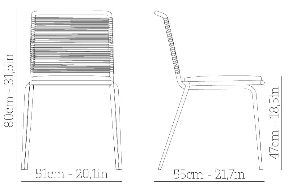 Штабелируемый стальной стул с порошковым покрытием с мягким сиденьем BABEL D Kissi ARCH-00096172 - Вид №5