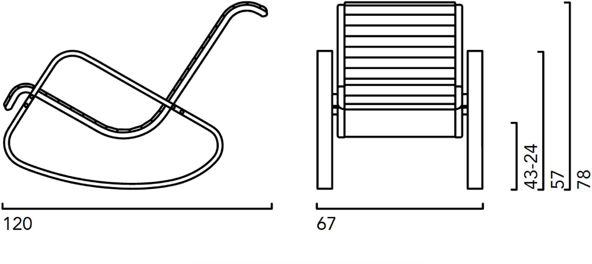 Crassevig Кресло-качалка с подлокотниками Dondolo sun-id-1438936 - Вид №4