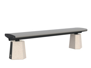 Скамья из оцинкованного листового металла без спинки