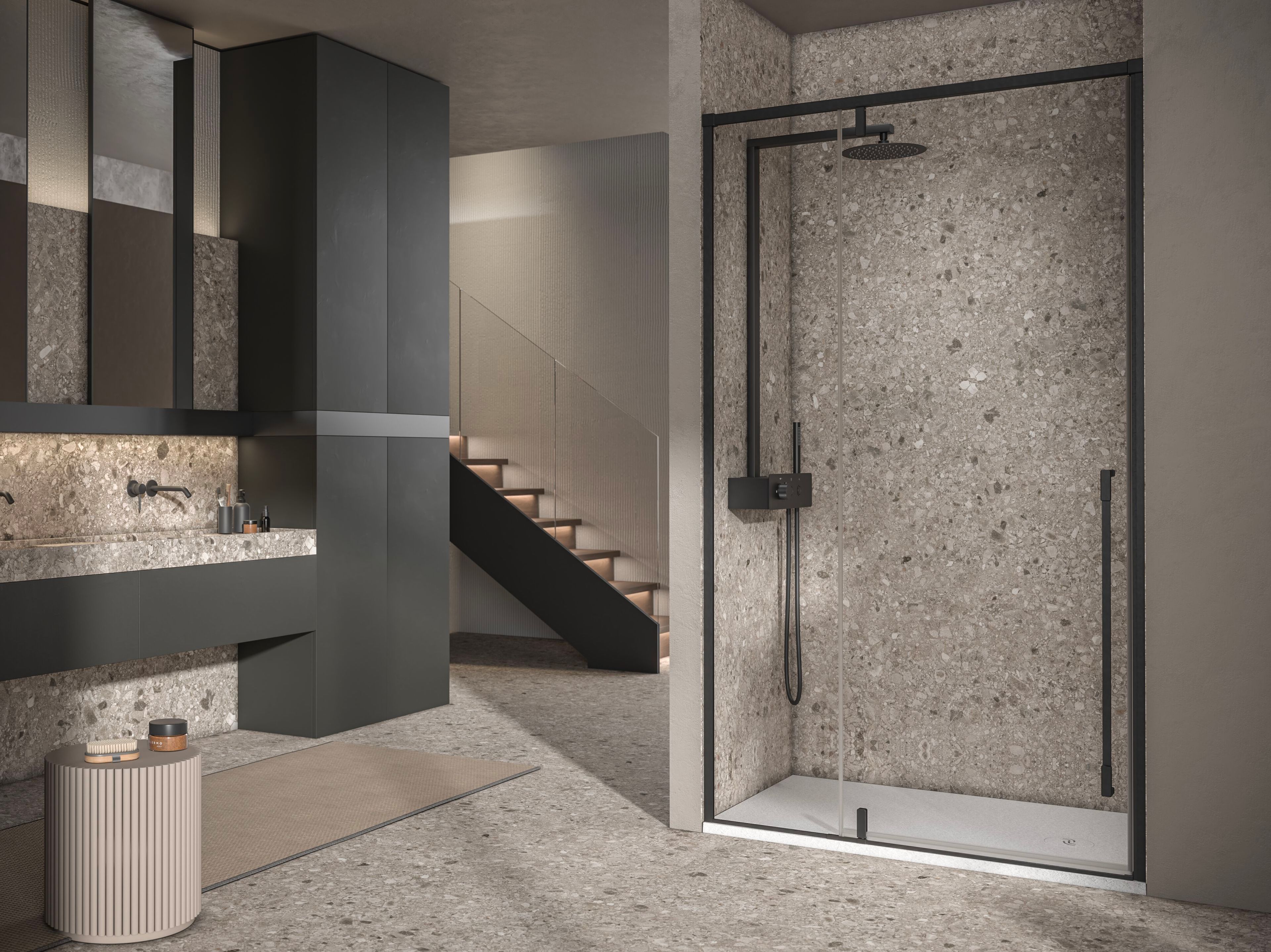 Душевая кабина из закаленного стекла с распашной дверью Kinedo Pure Alu-8 ARCH-00053864