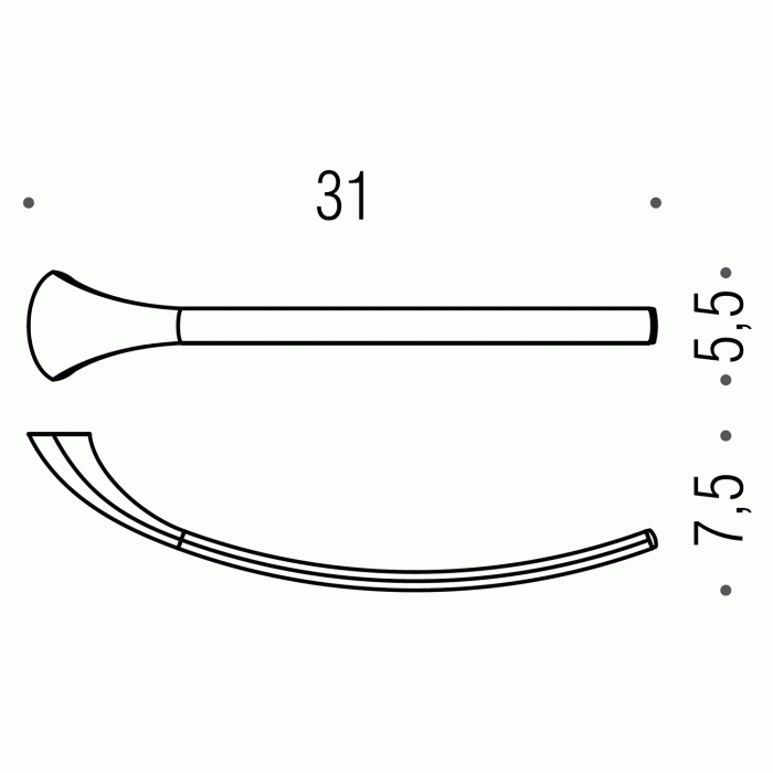 B2412 Держатель полотенца 31 см COLOMBO LINK Colombo Design - Вид №2