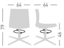 GABER Поворотный офисный стул из технополимера с 4-мя спицами sun-id-1443762 - Вид №2