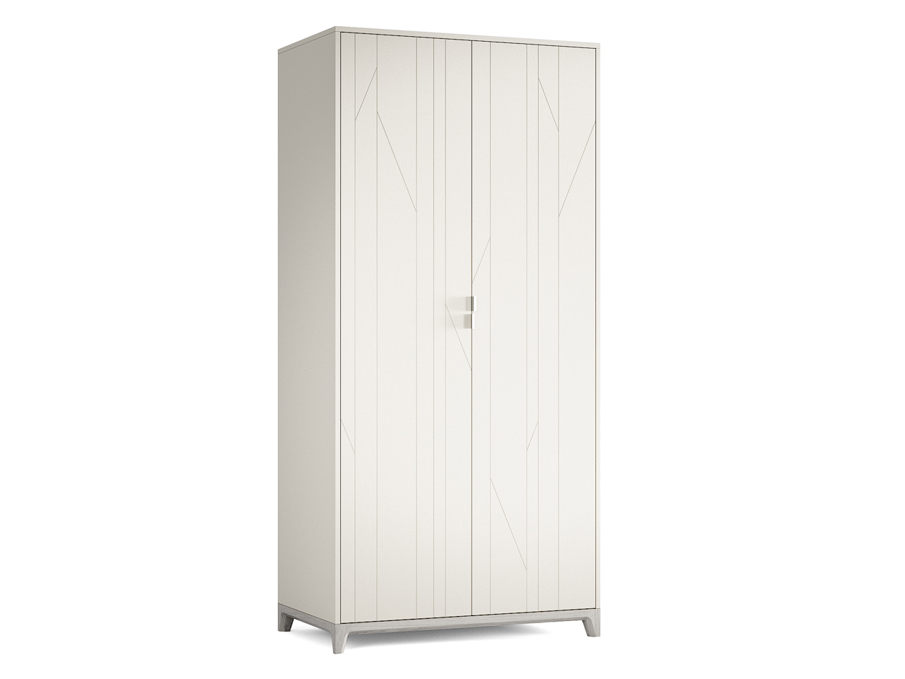 Шкаф распашной двухдверный слоновая кость Case №3 THE IDEA  210427 Белый  - Вид №1