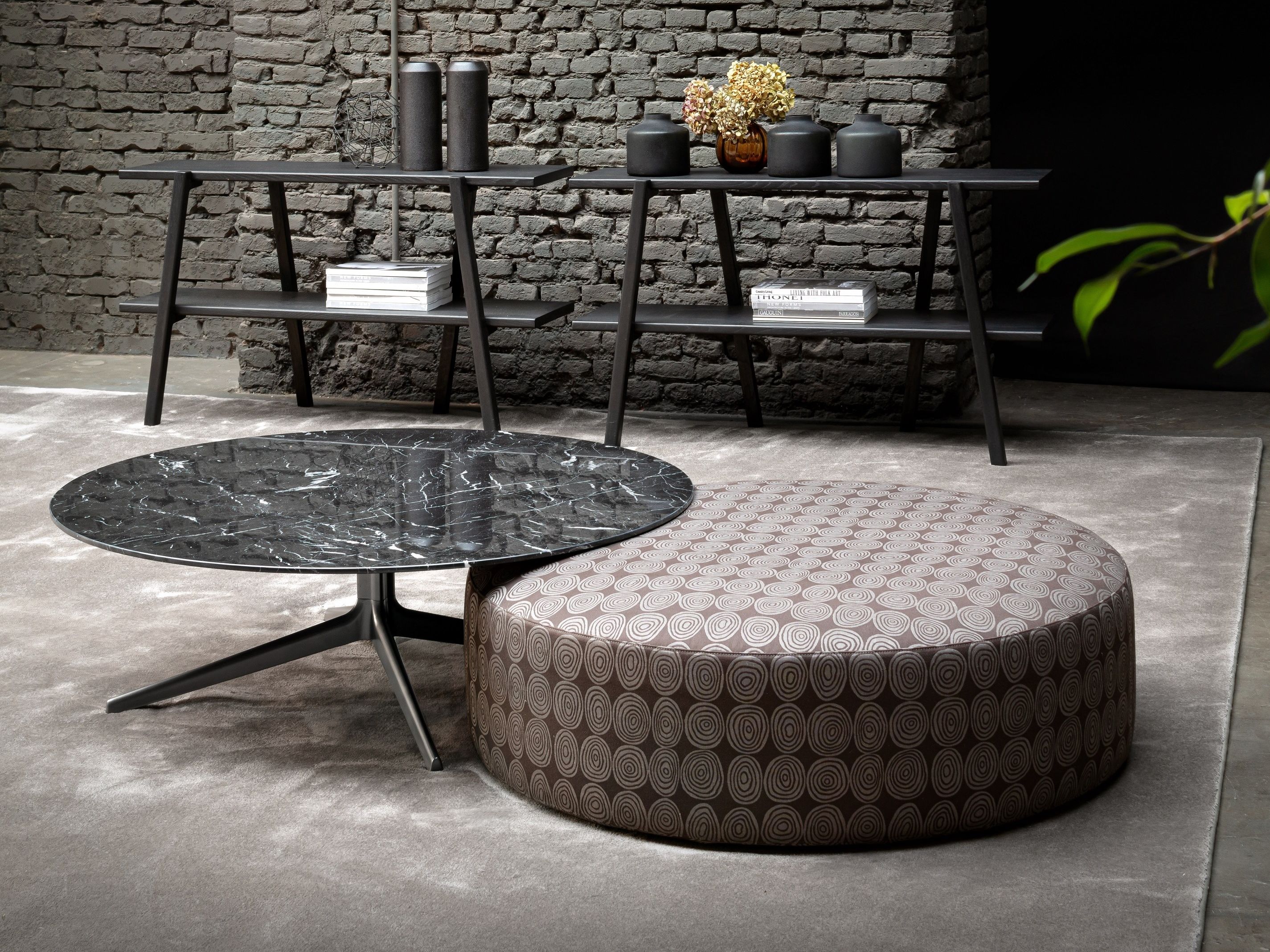 Ткань круглый съемный пуфик Verzelloni PLANET ARCH-00029294 - Вид №1