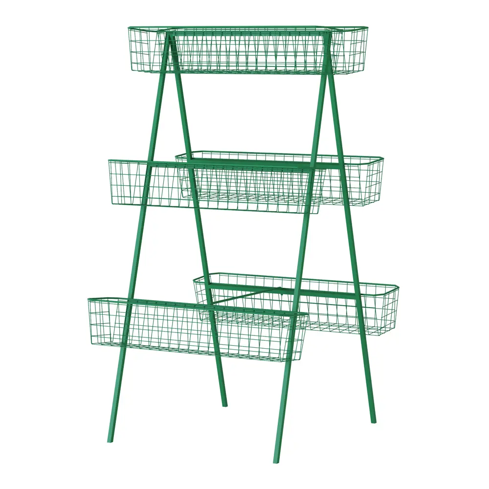 Вертикальный огород на 6 кашпо 82x150x50 см v122.4 л металл зеленый Santreyd STLM-2033035