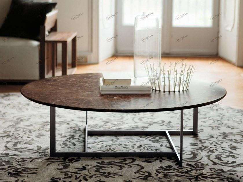 Porada Круглый журнальный столик из мрамора Iron sun-id-1437920