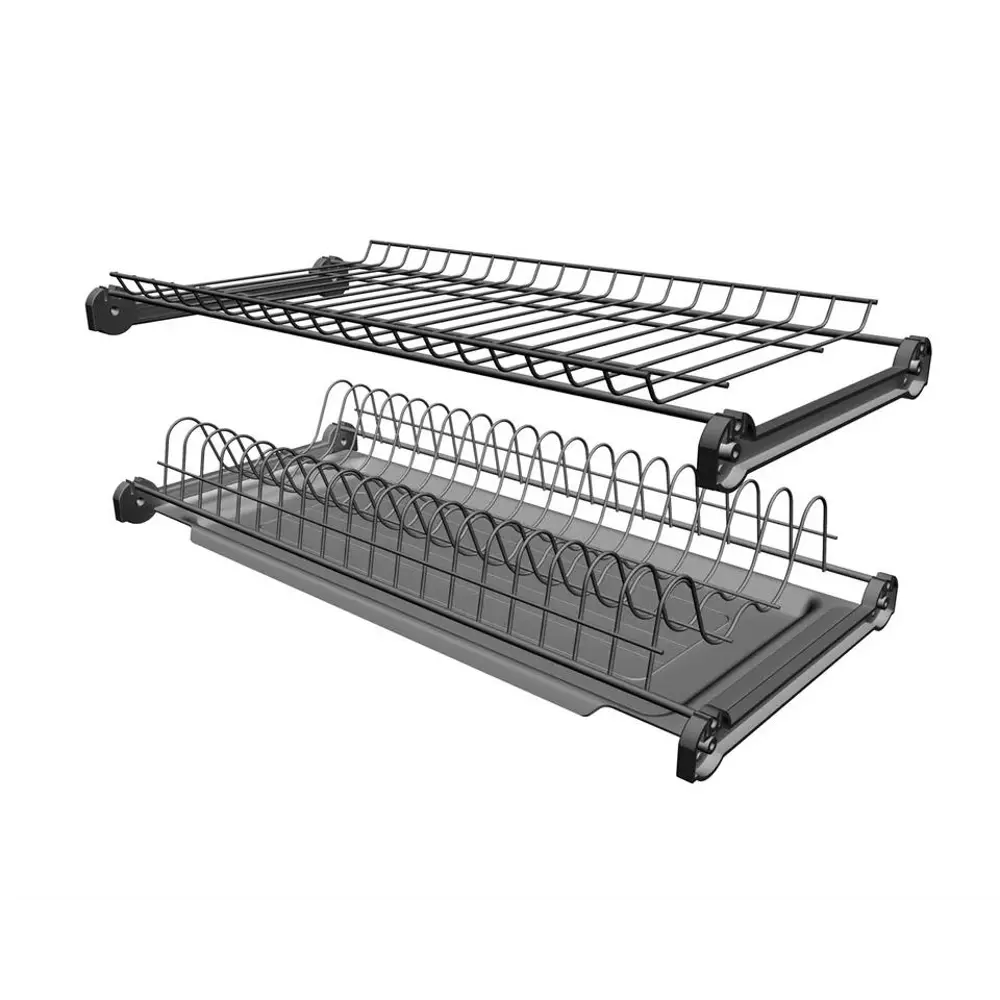 Сушилка для посуды 60x50x60 см двухуровневая металл цвет антрацит Santreyd STLM-2143091