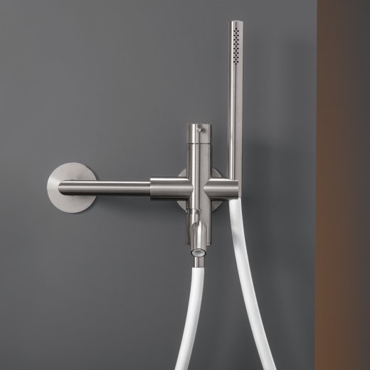 Настенный смеситель набор для ванной, без встроенного в части, с цилиндрическая ручной душ диаметром 18 м </SPAN> т и переключающий для носика P <span>. 150 мм &. Не цветные ручки  GAS30 CEADESIGN  - Вид №1