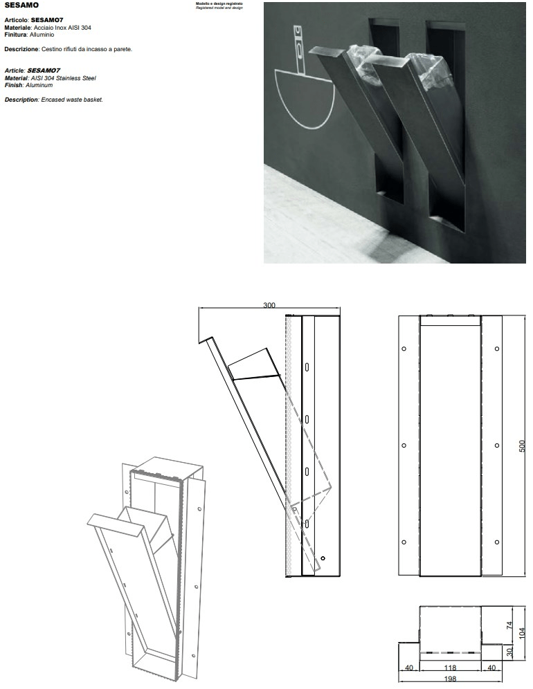 Antonio Lupi Design Аксессуары для ванных комнат встроены в стену Sesamo Antoniolupi sun-id-1425180 - Вид №11